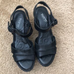 Born leather sandals platform